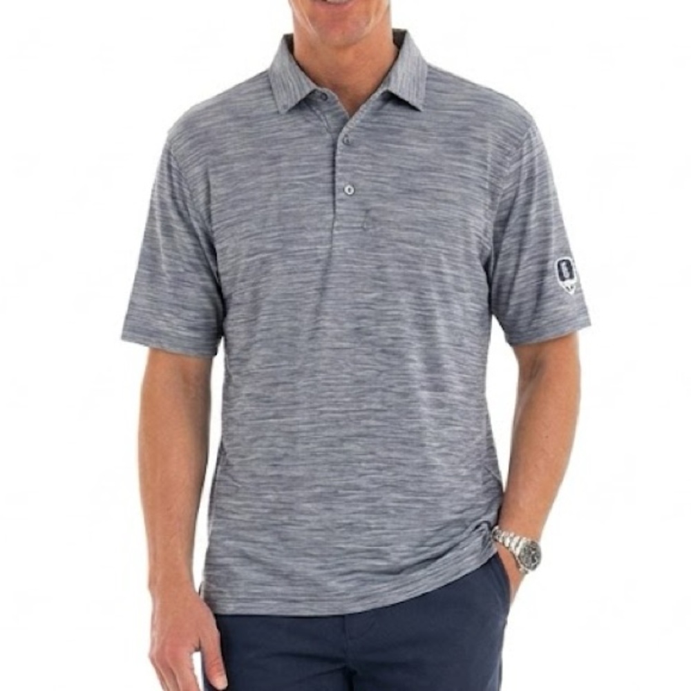 FootJoy Golf Polo Shirt Men’s Large Gray Space Dye Performance Short Sleeve